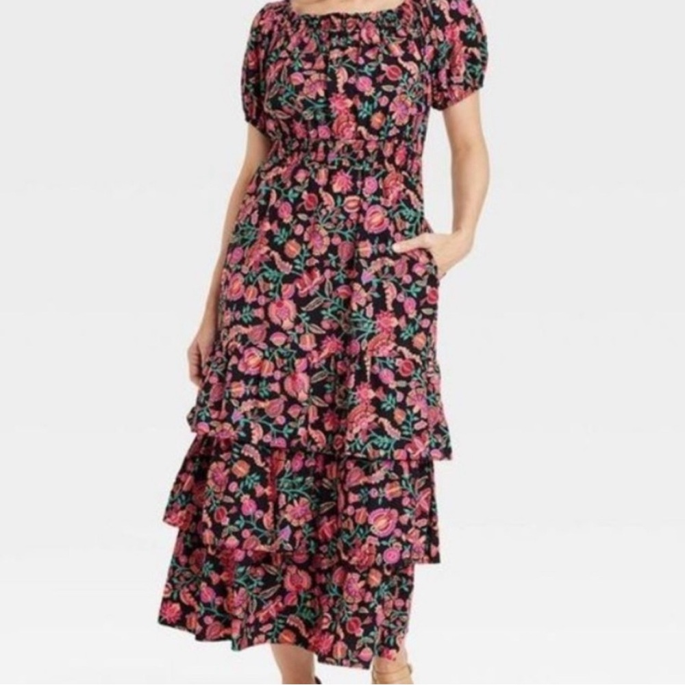 NWT Knox Rose floral midi dress (M)